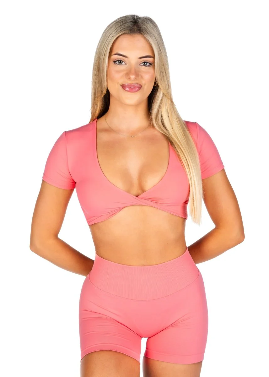 'Bella' Twist Tee - Blossom Pink - Image 3