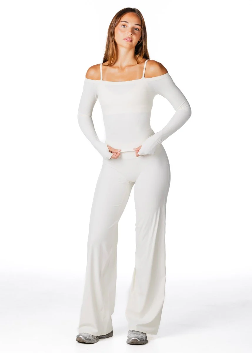 Core Capsule Off The Shoulder Top - Cream - Image 5