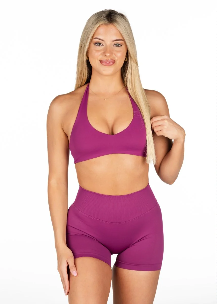 Dynamic Staple Halter Crop - Blossom-Berry - Image 5
