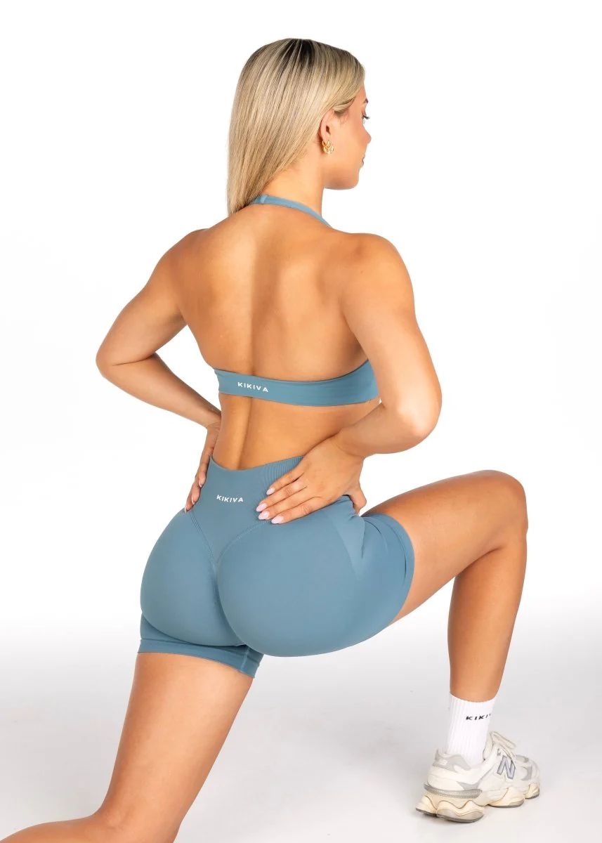 Dynamic Staple Halter Crop - Teal - Image 5