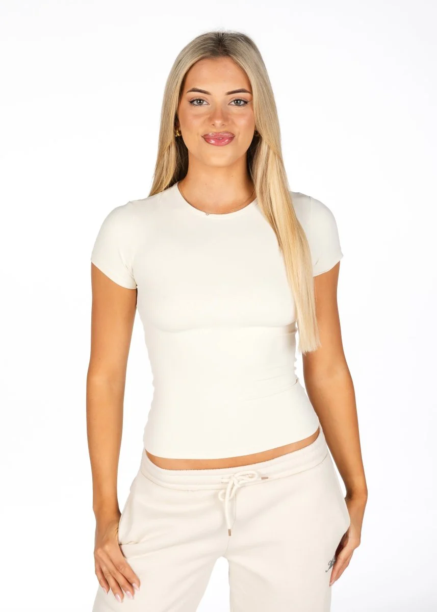 Kikiva Basic Tee -  Ivory - Image 5