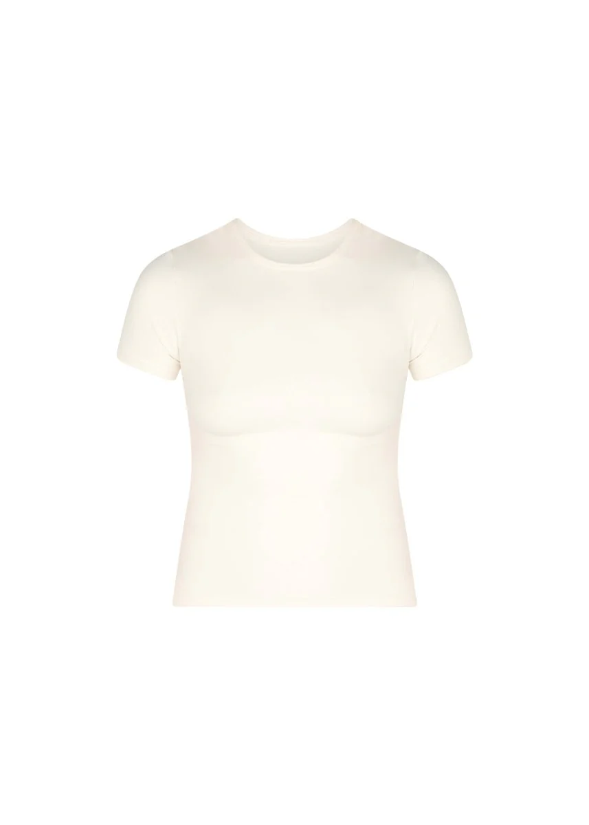 Kikiva Basic Tee -  Ivory - Image 6