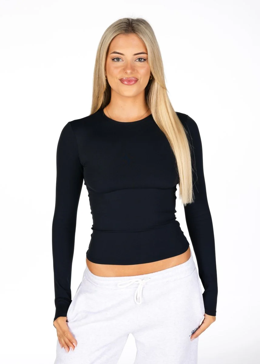 Kikiva Basic Tee Long Sleeve -  Black - Image 4