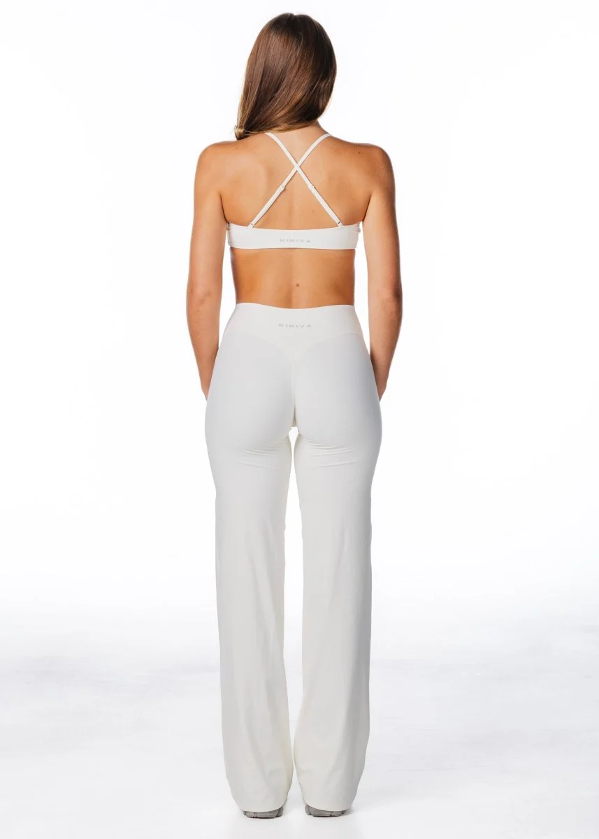 TALL Cross Over 'Flow' Flares - Cream - Image 6