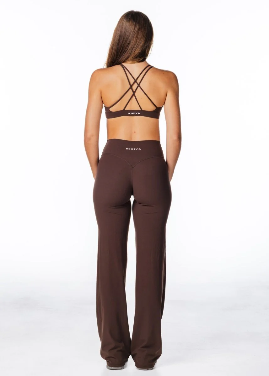TALL Cross Over 'Flow' Flares - Dark Choc - Image 4
