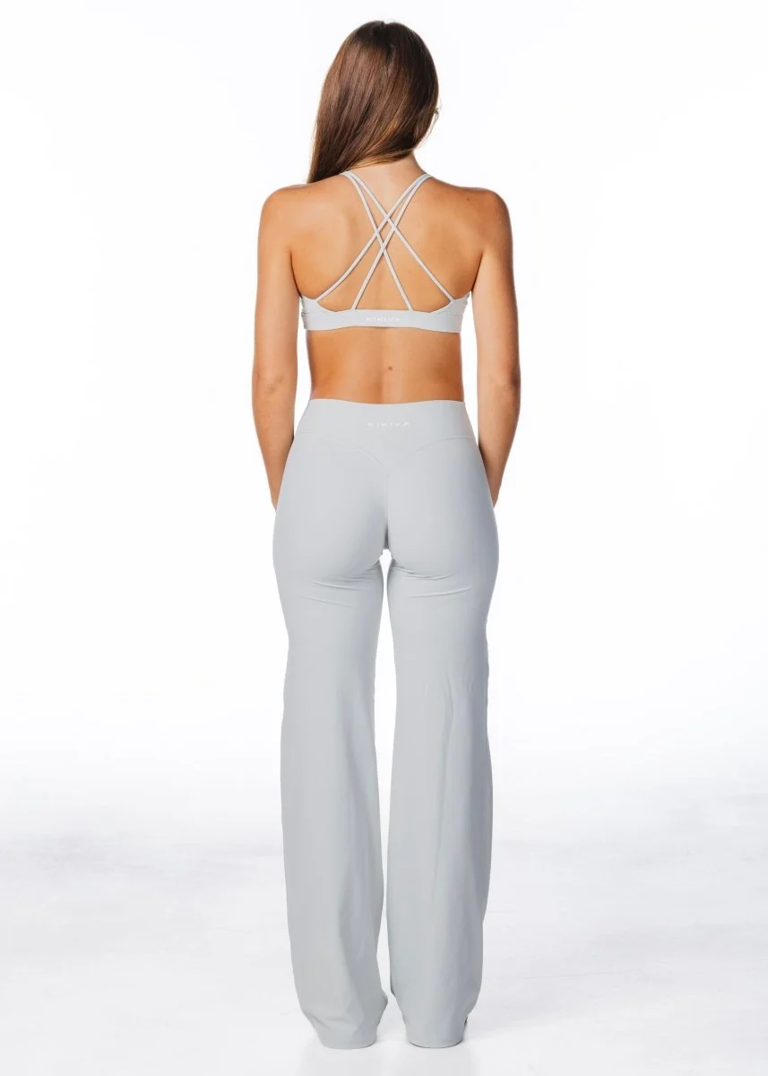 TALL Cross Over 'Flow' Flares -Light Grey - Image 4