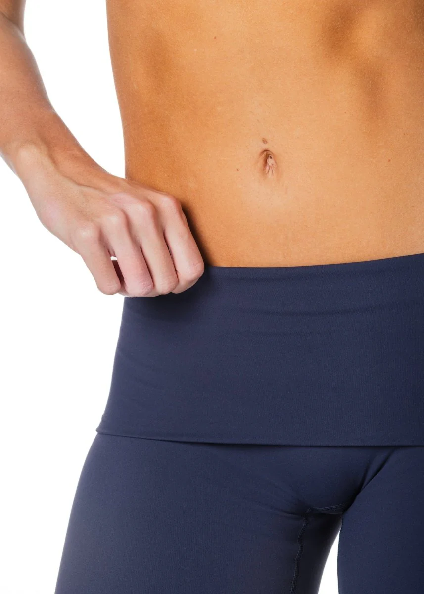 TALL Fold Over 'Flow' Flares - Navy Blue - Image 6